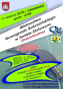 plakat tenis stołowy