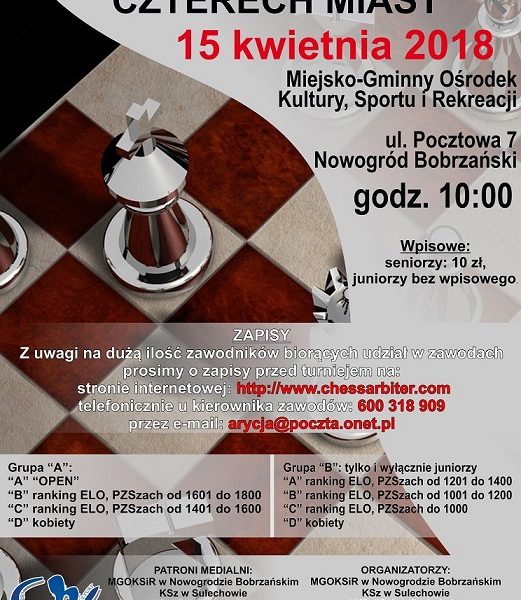 szachy plakat turniej miast